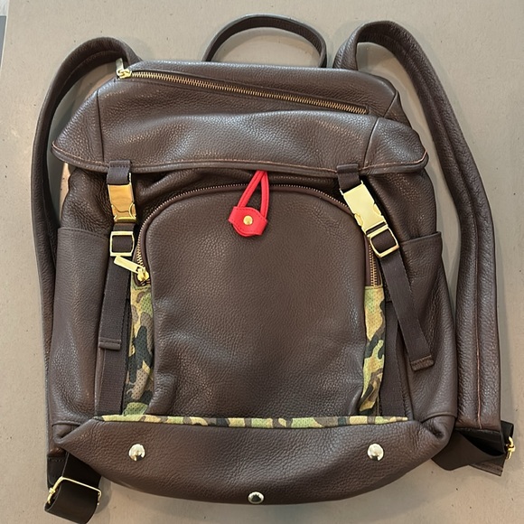 Del Toro Brown Leather Backpack - Picture 3 of 15